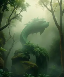 Vintage Rainforest Monster Fog Paint By Numbers