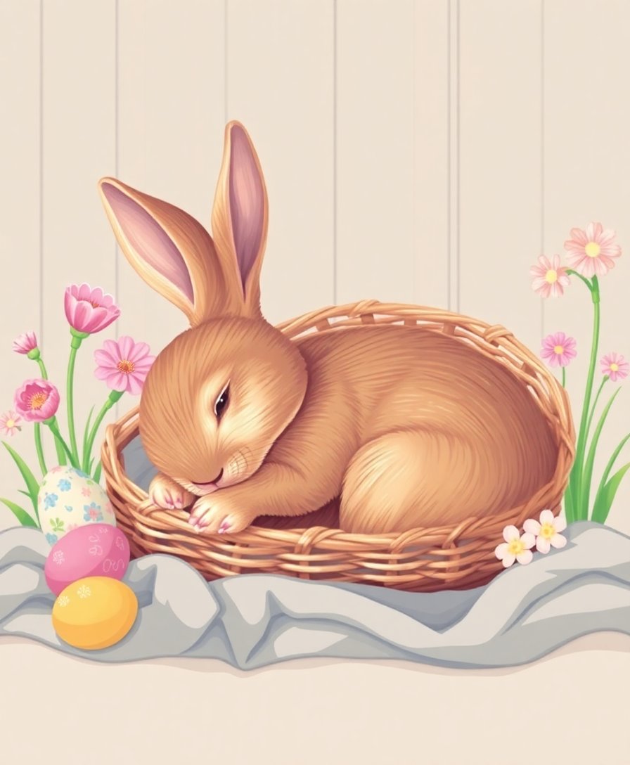 Bunny Slumber Paint Numbers Bunny Slumber Paint Numbers