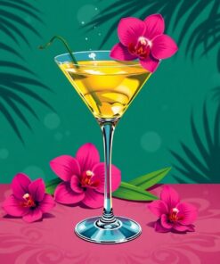 Orchid Martini Paint Numbers