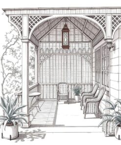 Porch Drawing Paint Numbers