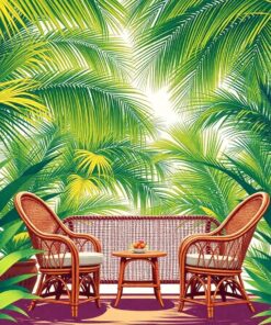 Under Palms Paint Numbers