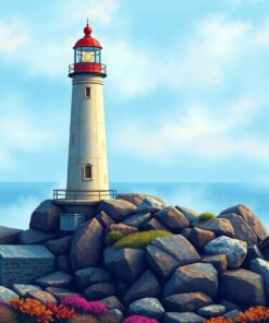 Lighthouse Mist Paint Numbers