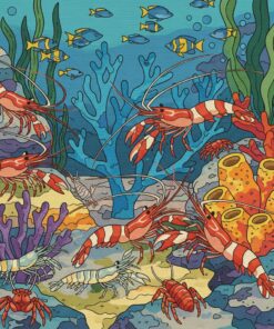 Vintage Reef Shrimp Habitat Paint By Numbers