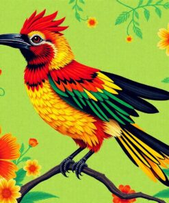 Vintage Reggae Bird Spin Paint By Numbers