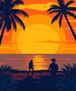 Sunset Poster Paint Numbers