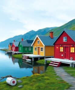 Fishing Cabins Paint Numbers