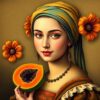 Vintage Renaissance Papaya Portrait Paint By Numbers