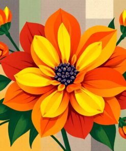 Cubism Bloom Paint Numbers