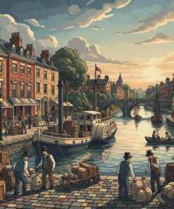 Vintage Riverside Cargo Paint By Numbers