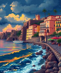 Vintage Riviera Storm Paint By Numbers