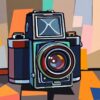 Vintage Rolleiflex Cubism Art Paint By Numbers
