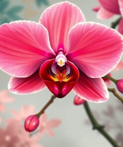 Vintage Ruby Topaz Orchid Paint By Numbers