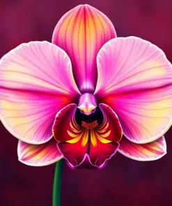 Vintage Ruby Topaz Orchid Paint By Numbers