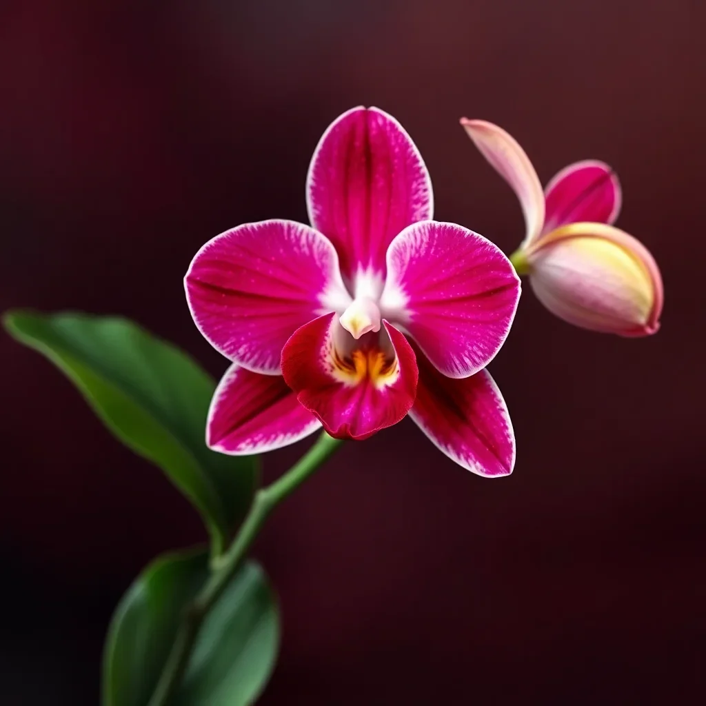 completed artwork display Vintage Ruby Topaz Orchid Paint By Numbers