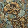 Vintage Rusted Macaw Bones Paint By Numbers