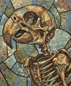 Vintage Rusted Macaw Bones Paint By Numbers