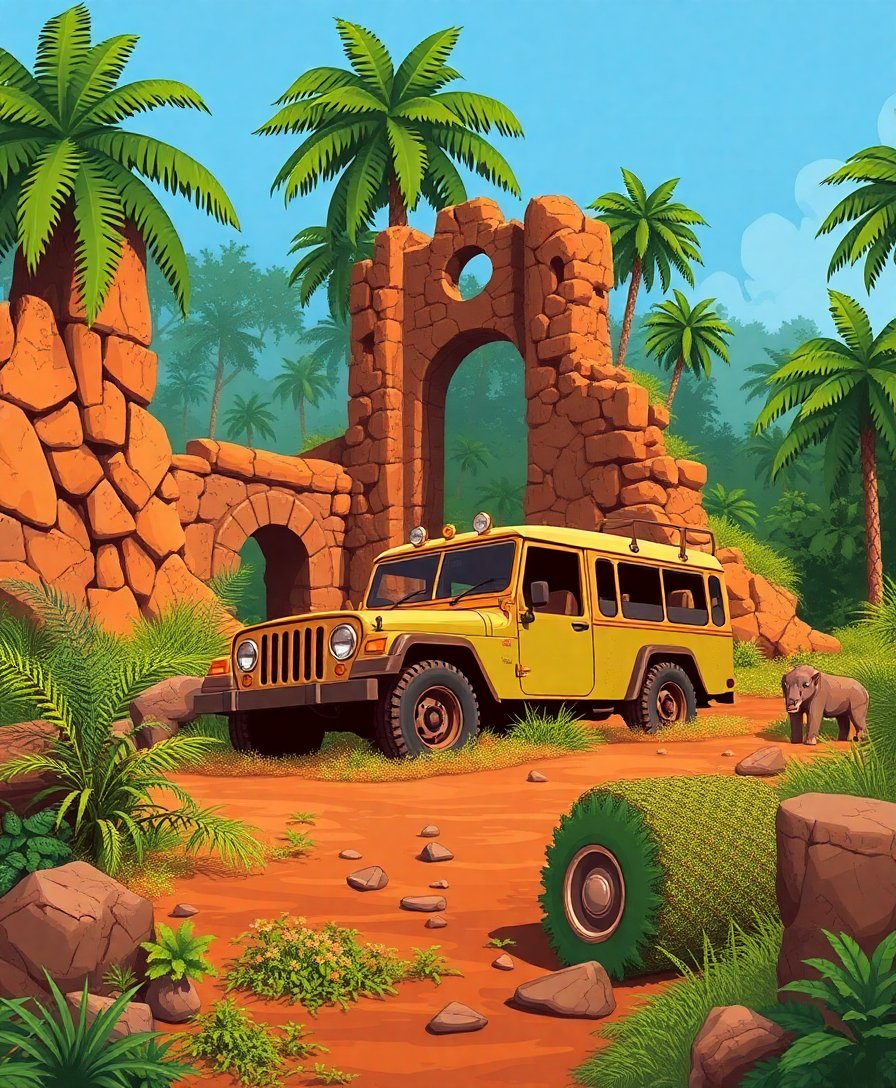 Jeep Ruins Paint Numbers Jeep Ruins Paint Numbers