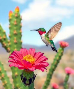 Hummingbird Bloom Paint Numbers