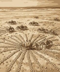 Vintage Sand Bubbler Crabs Paint By Numbers