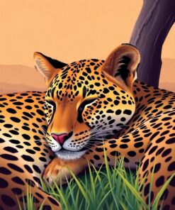 Leopard Slumber Paint Numbers