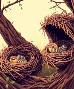 Weaver Nests Paint Numbers