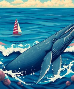 Vintage Seascape With Humpback Paint By Numbers