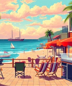 Vintage Seaside Movie Set Paint By Numbers