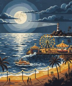Vintage Seaside Nocturne Show Paint By Numbers