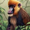 Sepia Mandrill Paint Numbers