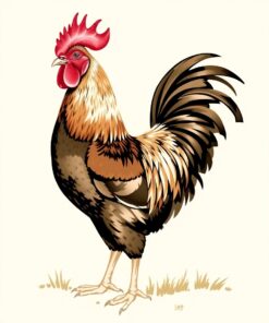 Rooster Study Paint Numbers