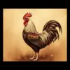 Vintage Sepia Rooster Study paint by numbers
