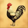 Vintage Sepia Rooster Study Paint By Numbers