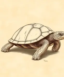 Vintage Sepia Turtle Study Paint By Numbers