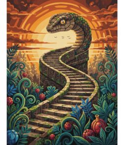 Vintage Serpent Stone Steps Paint By Numbers