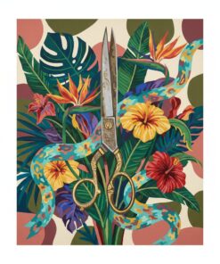 Vintage Shears Tropical Silk Paint By Numbers