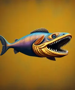 Vintage Shelf Drop Coelacanth Paint By Numbers