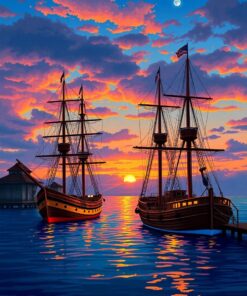 Ships Dusk Paint Numbers