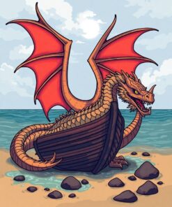 Shipwreck Dragon Paint Numbers