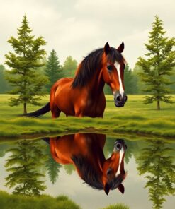 Fern Reflection Paint Numbers