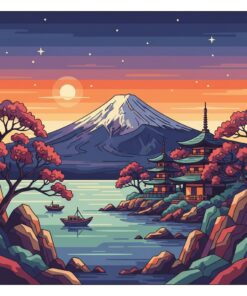 Vintage Shores At Twilight Paint By Numbers