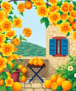 Vintage Sicilian Citrus Spring Paint By Numbers