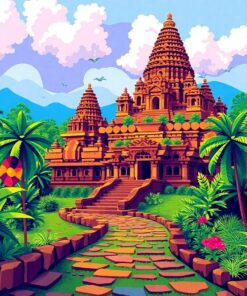 Vintage Sigiriya Jungle Path Paint By Numbers