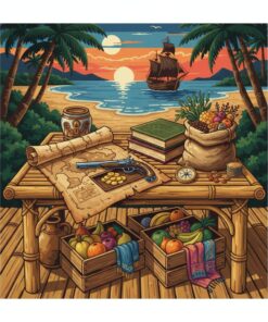 Vintage Smuggler Bamboo Table Paint By Numbers