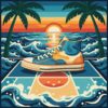 Vintage Sneaker Ocean Court Paint By Numbers
