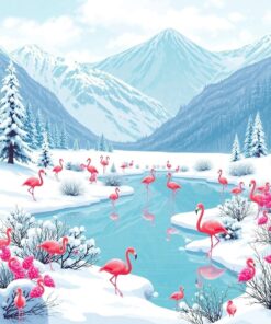 Flamingo Oasis Paint Numbers