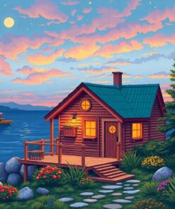 Island Hut Paint Numbers