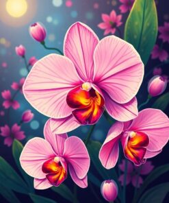 Orchid Bloom Paint Numbers