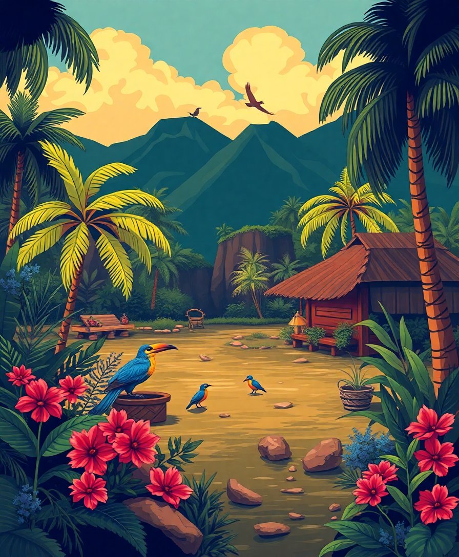 Tropical Refuge Paint Numbers Tropical Refuge Paint Numbers