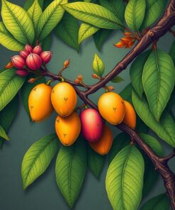 Mango Branch Paint Numbers