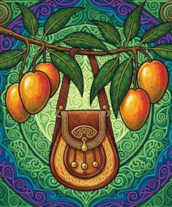 Vintage Sporran Mango Branch Paint By Numbers